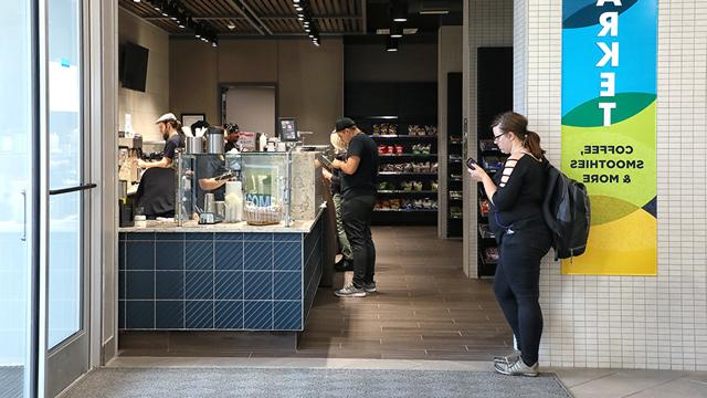 Inside view of The Market convenience store and coffee bar